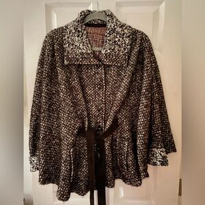 Boutique original one of kind suede belted lined cape. Fits M.